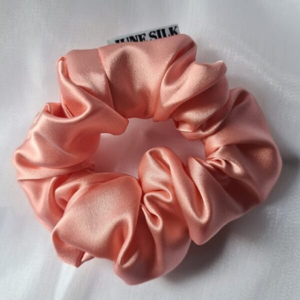 Large Rose Gold Silk Scrunchies
