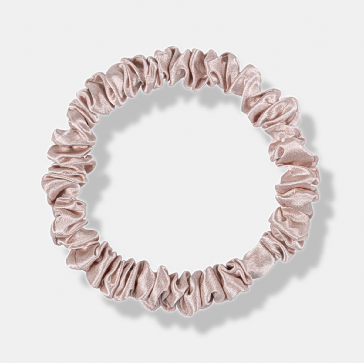 Skinny Silk Scrunchie Blush