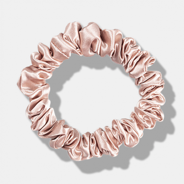 Medium Silk Scrunchie Rose Gold