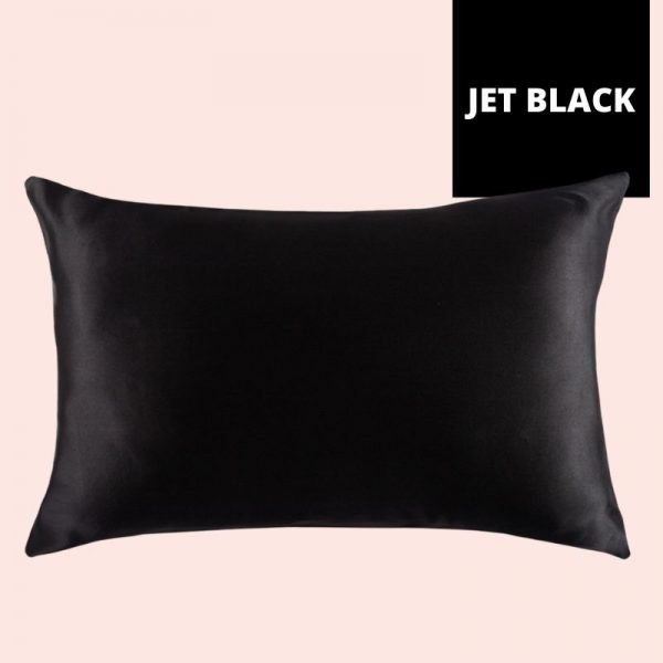 Jet Black Mulberry Silk Pillowcase